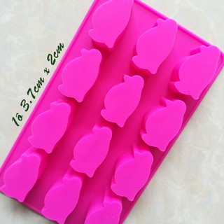 HCM - Khuôn silicon chim cánh cụt sâu 3.5cm đổ rau câu pudding, bánh bông lan nướng mini
