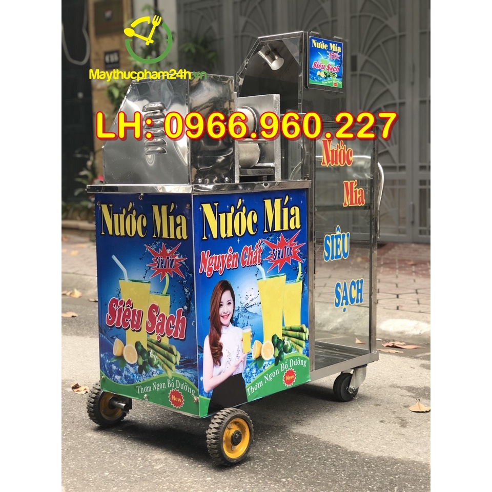 Máy ép mía tạo bọt, máy ép mía 1500W, ép chậm 1 lần là kiệt nước