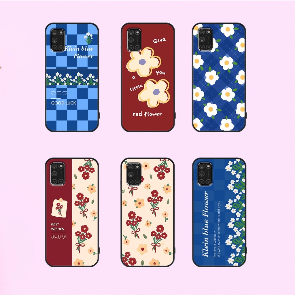 Ốp Oppo A52 / A92 in hình hoa cỏ nhẹ nhàng,họa tiết caro xinh xắn.ốp lưng chống sốc