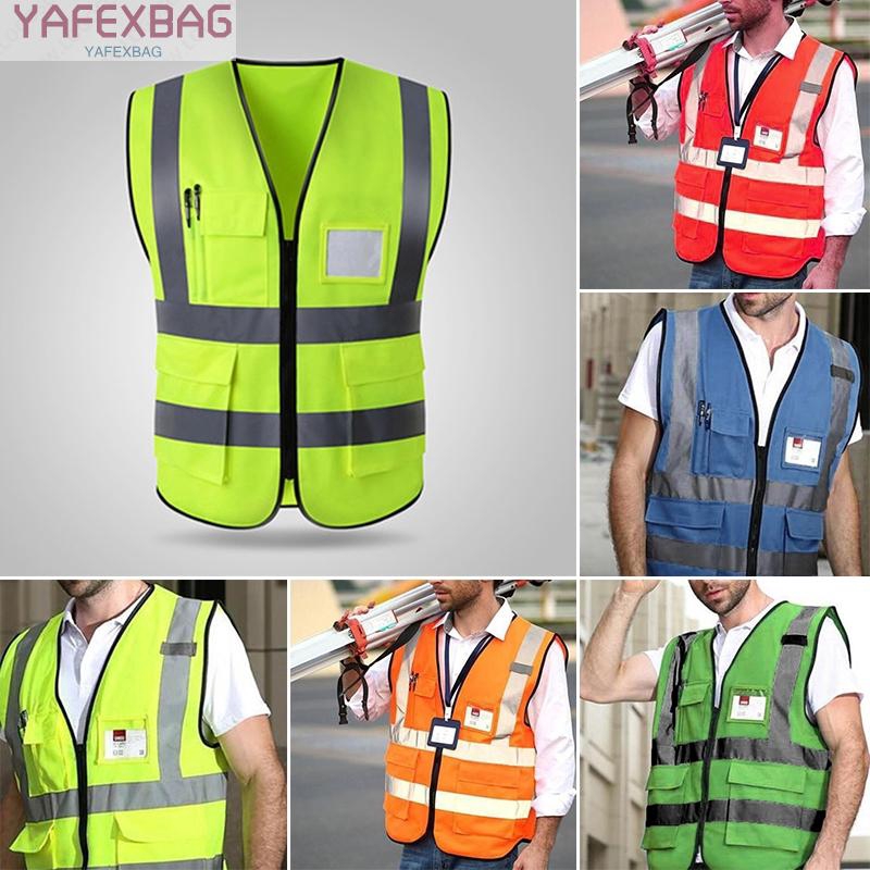 Safety Vest Reflective Jacket Security Waistcoat Warp Worker Driver Bikers Vest