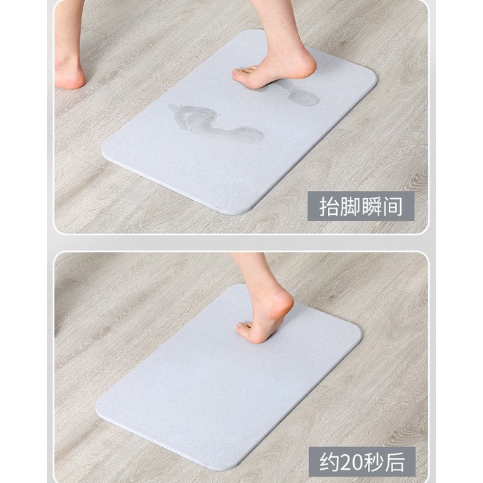 [Hàng mới về] Thảm Siêu Thấm Hút 35*45cm cao cấp tự Khô cực nhanh Êm dịu đôi bàn chân - thảm chùi chân - thảm đá thần kì