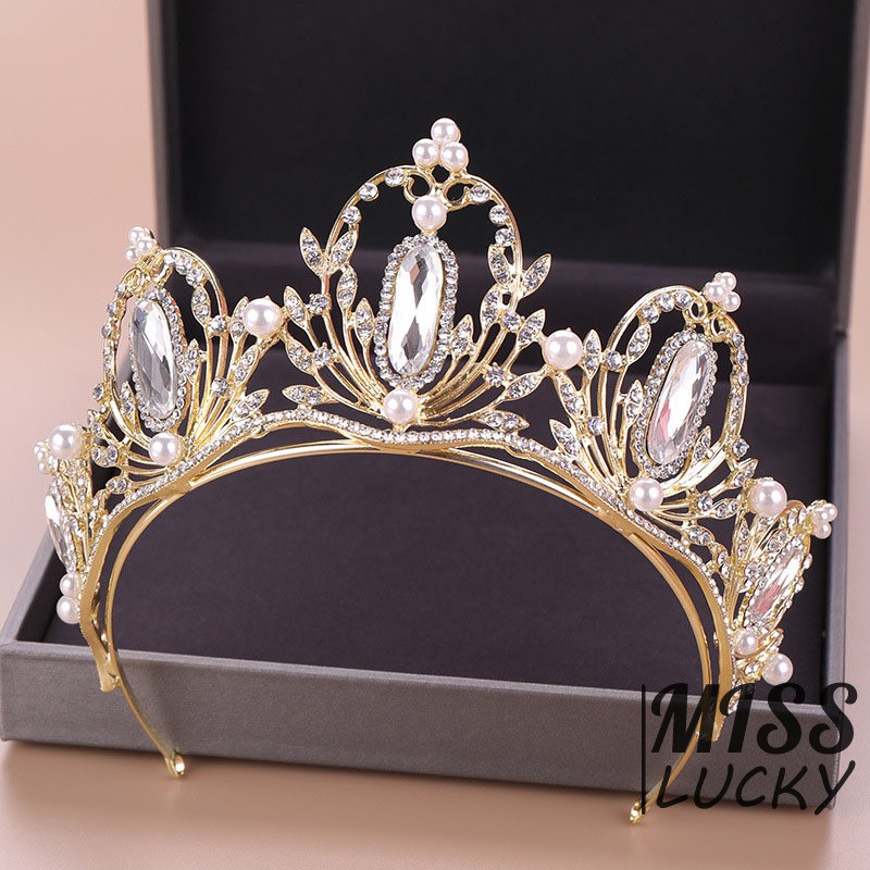 Phụ kiện tóc vương miện kiểu dáng thời trang thanh tú cho nữ