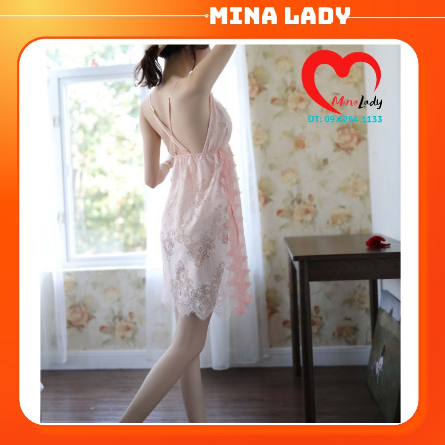 Váy ngủ nữ sexy gợi cảm đồ ngủ 2 dây MINALADY xuyên thấu cosplay cao cấp ko mút ngực -XẺ HÔNG | WebRaoVat - webraovat.net.vn