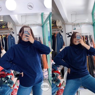 Plussize áo len cổ lọ unisex bigsize