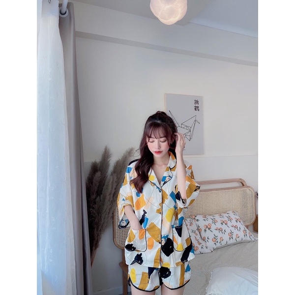 Big Size-Bộ Pijama Cánh Dơi Áo Cộc Quần Đùi