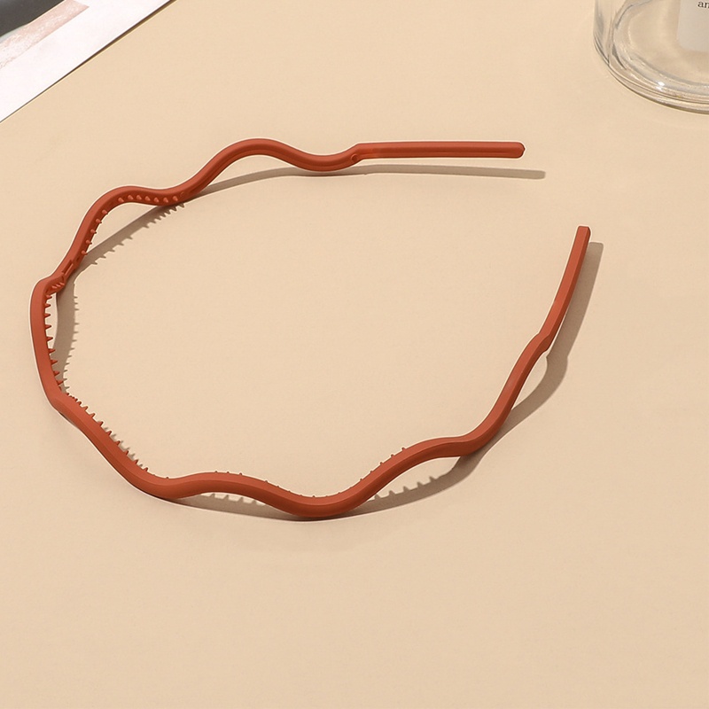 Băng Đô Cài Tóc Bằng Nhựa Nhám Hình Gợn Sóng Thời Trang Cho Nữ