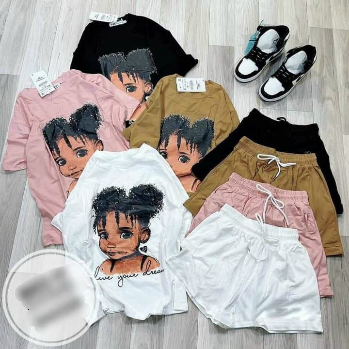 Bộ đồ thể thao cô bé da màu TT508_SIÊU MÁT MỊN_100% cotton
