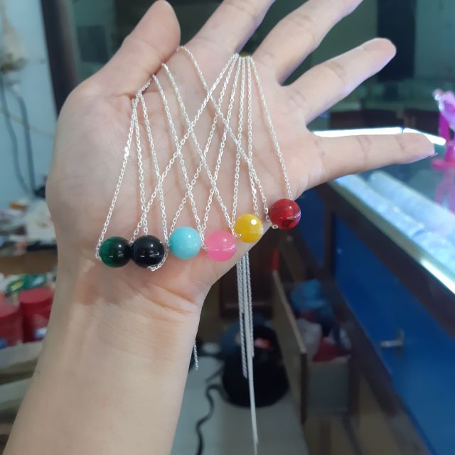 Dây chuyền nữ bạc đá phong thủy