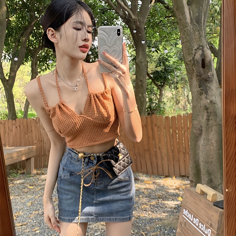 Áo Hai Dây Màu Sắc Đơn Giản Quyến Rũ