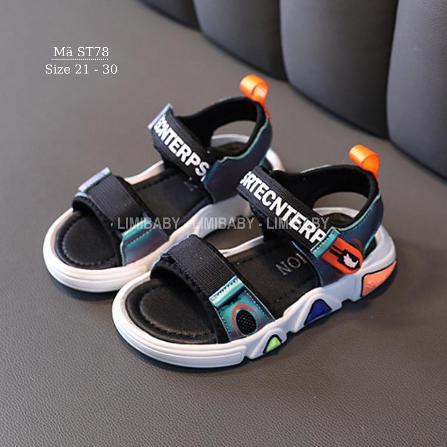 Sandal cho bé trai 1 - 5 tuổi quai hậu da mềm kiểu dáng thời trang đế chống trơn trượt phong cách Hàn ST78
