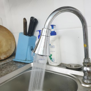 Đầu vòi tăng áp loa, chuyển chế độ xoay (Không kèm cần lò xo Inox)