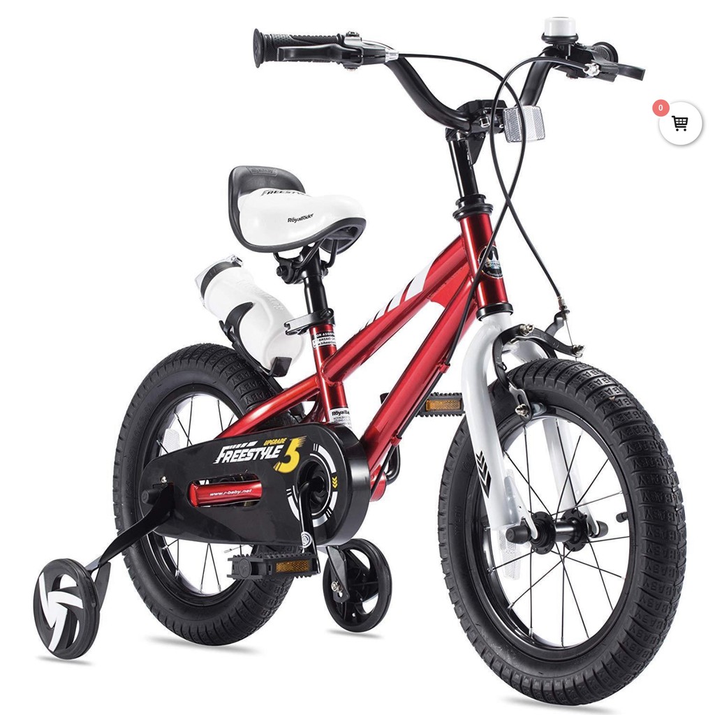 Size 18" Xe đạp trẻ em Royal Baby Free Style màu đỏ ( Royalbaby - xe đạp cho bé )
