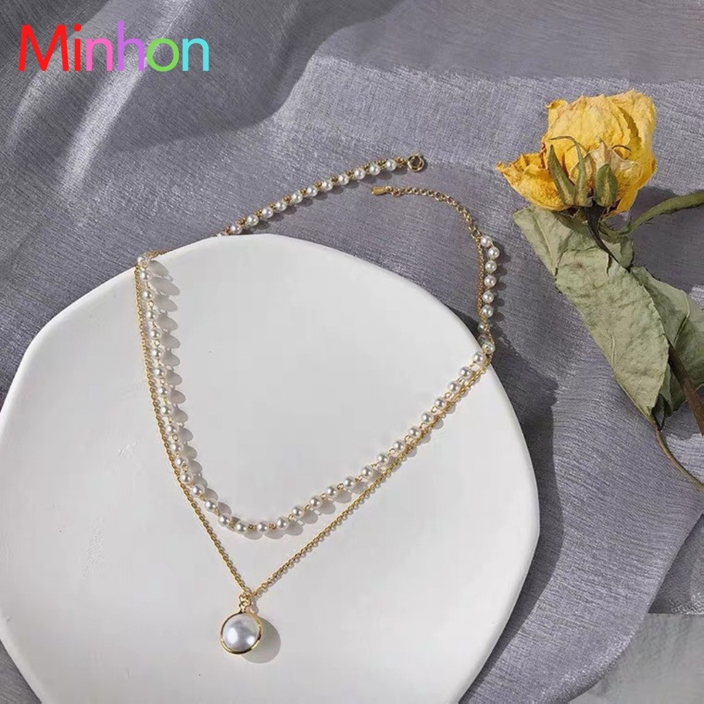 Vòng cổ đẹp màu vàng cho nữ giá rẻ Minhon Store VC02