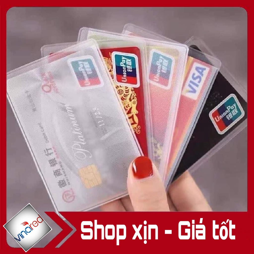 Set 10 Vỏ Bọc Bảo Vệ Thẻ Căn Cước Công Dân,ATM,Bằng Lái Xe...Chất Liệu PVC