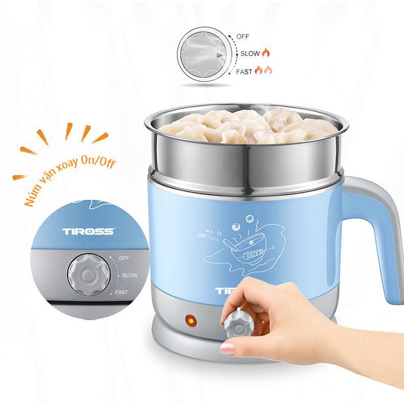 NỒI LẨU ĐIỆN MINI ĐA CHỨC NĂNG TIROSS | Thiết kế nhỏ gọn, hiệu quả | | BigBuy360 - bigbuy360.vn