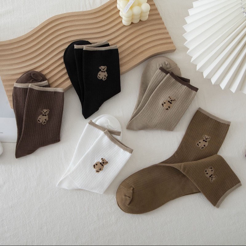 SIÊU HOT - Tất NỮ CỔ CAO hình gấu cao cấp siêu cute