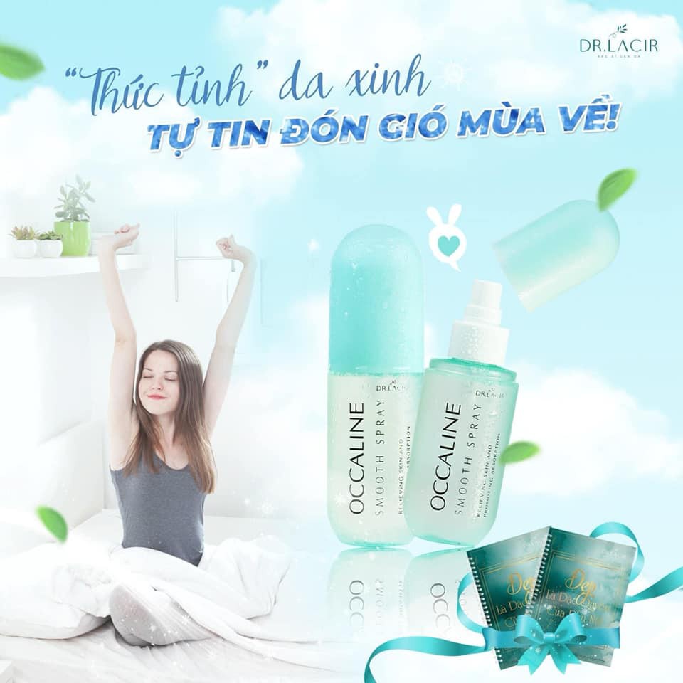 Xịt khoáng cấp ẩm Dr. Lacir Occaline Smoothing Spray dưỡng tế bào gốc làm căng bóng da 130ml LM22 | BigBuy360 - bigbuy360.vn