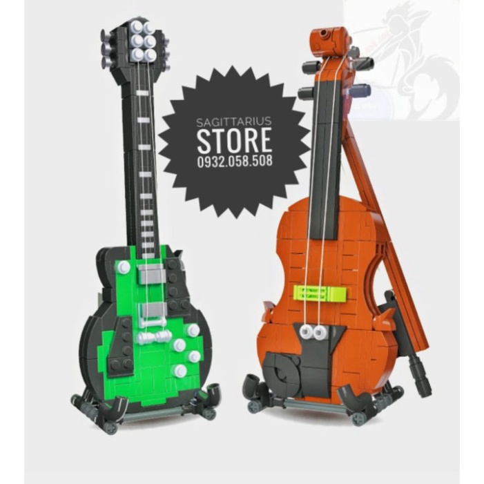 Combo Lego Jiestar Lắp Ráp Đàn Violin & Đàn Ghita Điện Tử