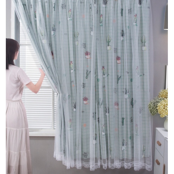 Rèm khoen lỗ hai lớp 1.2m ngang x 1.8m cao