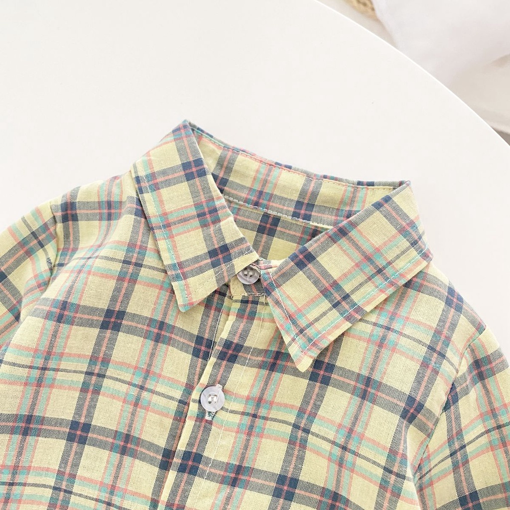 Sanlutoz Đứa bé Những cậu bé Rompers Thời trang Kẻ sọc Tay áo dài Dễ thương