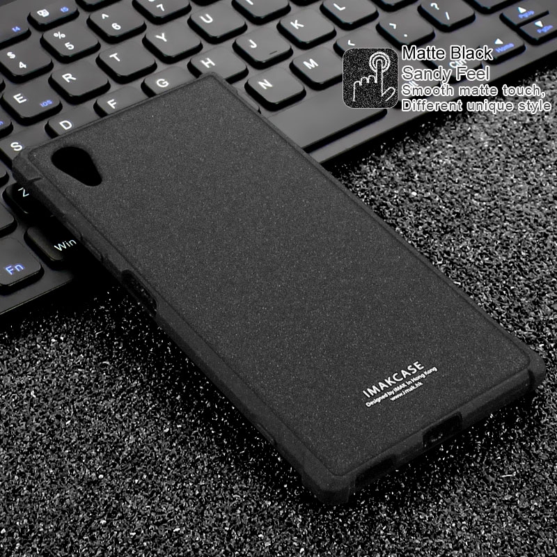 Ốp điện thoại silicone mềm mặt nhám + miếng dán màn hình điện thoại cường lực cho Sony Xperia XA1 Plus
