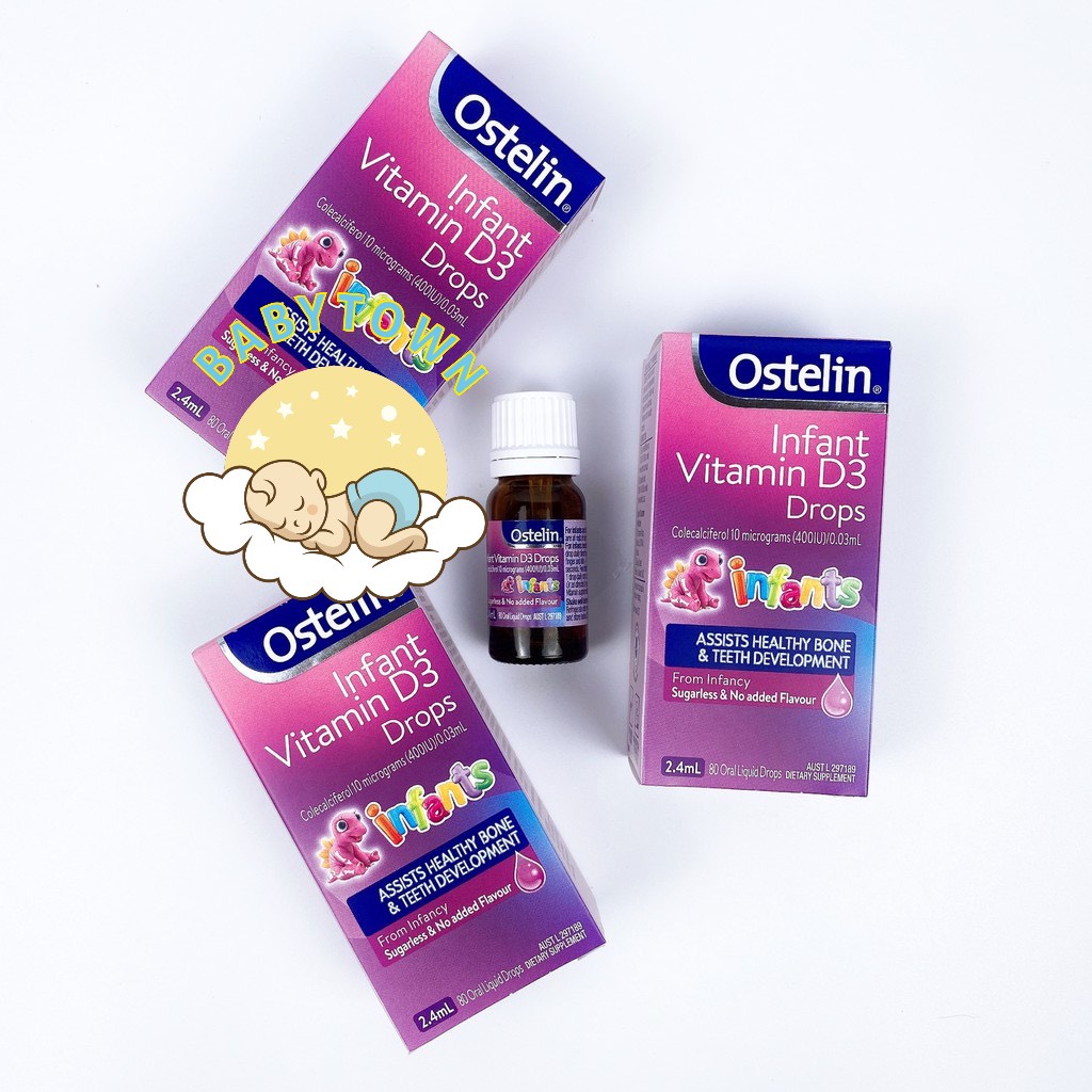 [Chính Hãng] Infant Vitamin D3 drops 2,4ml - Ostelin Liquid 20ml Úc
