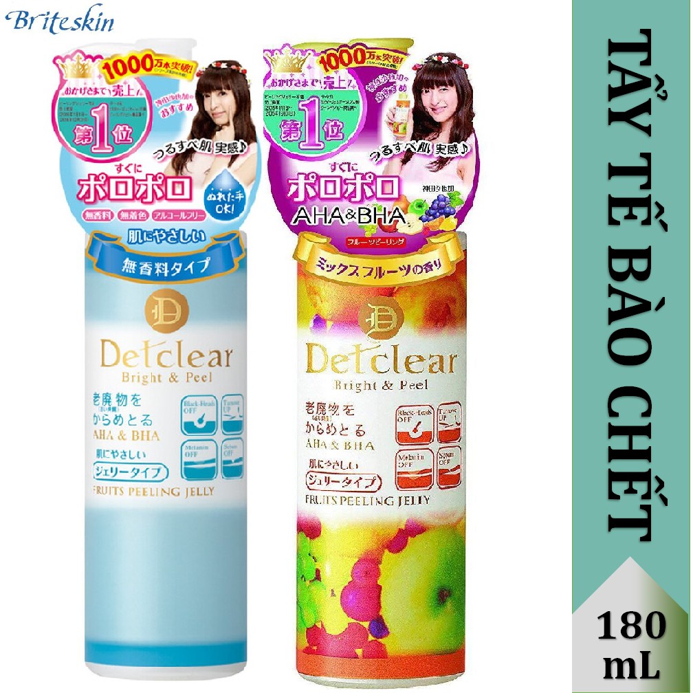 Dòng Tẩy Tế Bào Chết Dạng Gel Meishoku Detclear Bright and Peel Facial Peeling Gel 180ml