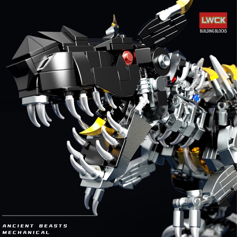 Đồ chơi Lắp ráp Khủng Long máy biến hình, Lewan 60030 Mechanic Dinosaur, Xếp hình thông minh, Mô hình khủng long