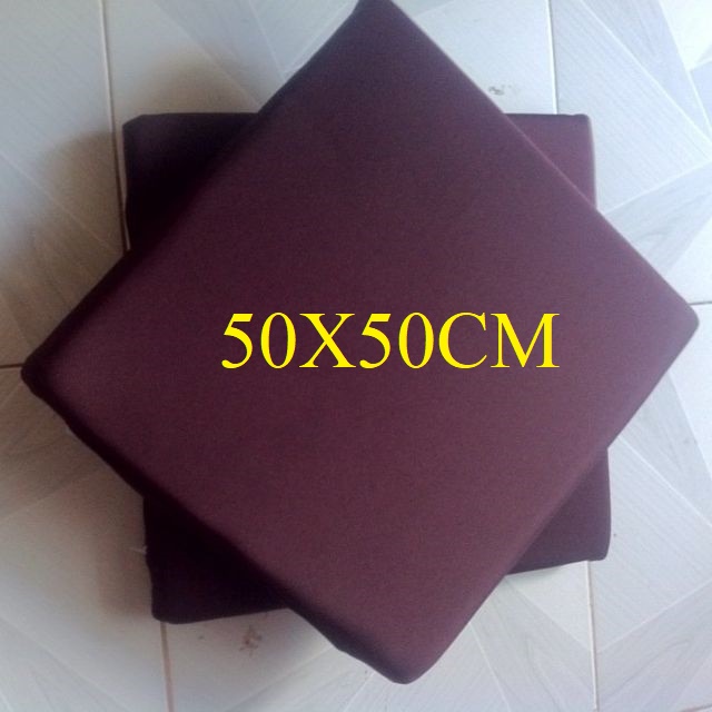 Nệm ngồi bệt Vuông 50x50 dày 3cm màu NÂU lót ghế , ngồi bệt siêu to , trang trọng nho nhã ......