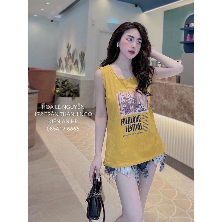 B272- SET 3 ÁO BA LỖ NỮ TRẮNG VÀNG ĐEN TỜ BÁO
