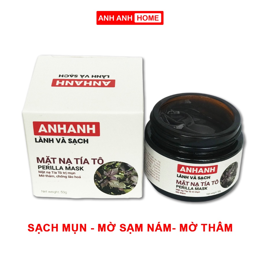 ✅  Mặt nạ Tía Tô - Rau má AnhAnh giảm thâm, giảm nám, sáng da, giảm mụn dưỡng da thuần chay