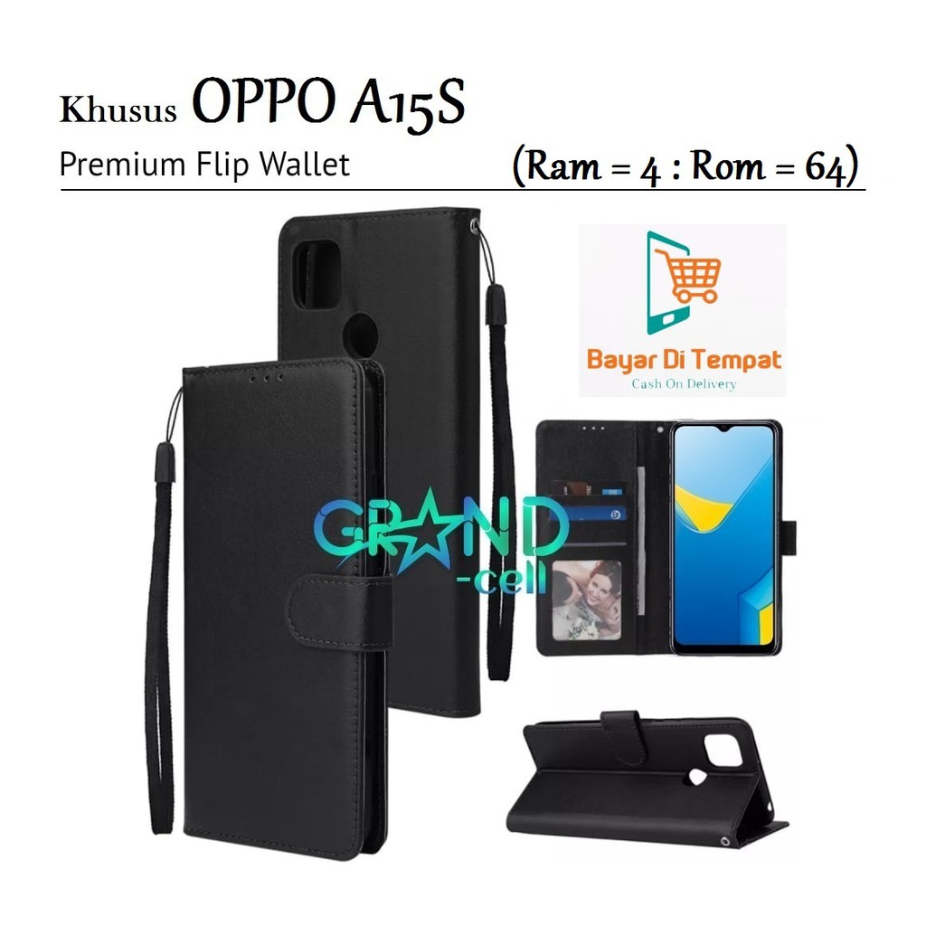 Lật Bao Da Điện Thoại Nắp Gập Kiêm Ví Tiền Có Thể Làm Giá Đỡ Cho Oppo A15s Mobile