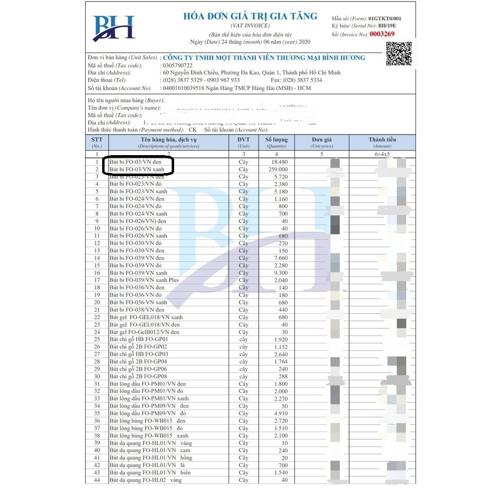 10 cây Bút Bi Flexoffice FO-03