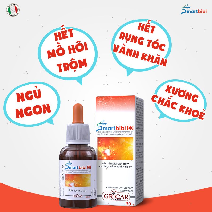 ✔️️️(Chính Hãng) Smartbibi D3 nhập khẩu Châu Âu - chống còi xương, tăng chiều cao cho trẻ nhỏ