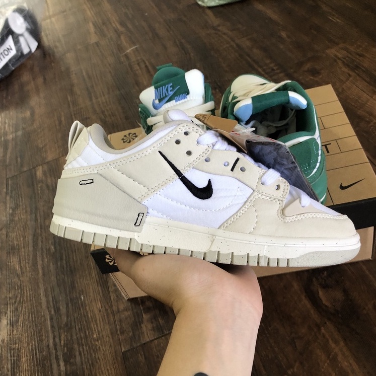 Giày Sneaker Sb Dunk Low Disrupt 2 Pale Ivory Black,Sb Dunk Low Kem Trắng Đen)