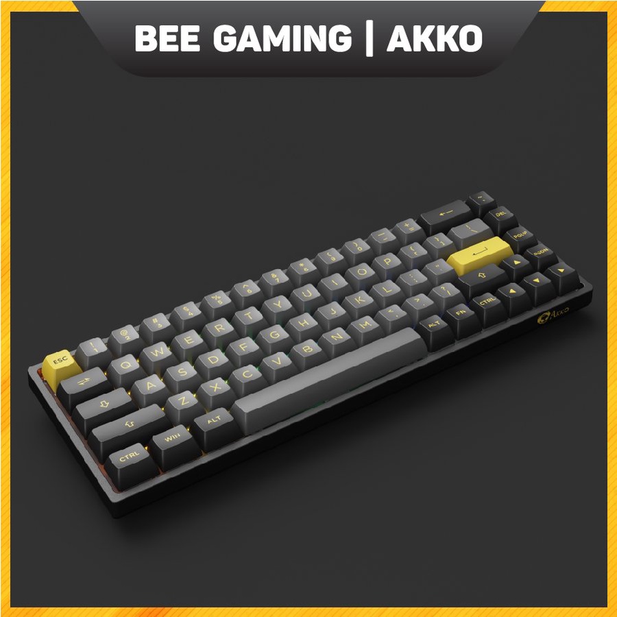 Bàn phím cơ AKKO 3068B Multi-modes Black Gold