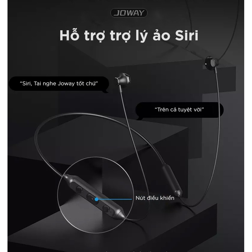 Tai nghe Bluetooth extra bass Joway H89, Tai nghe thể thao có khả năng chống nước IPX5 thời gian chơi nhạc 7h-YJ