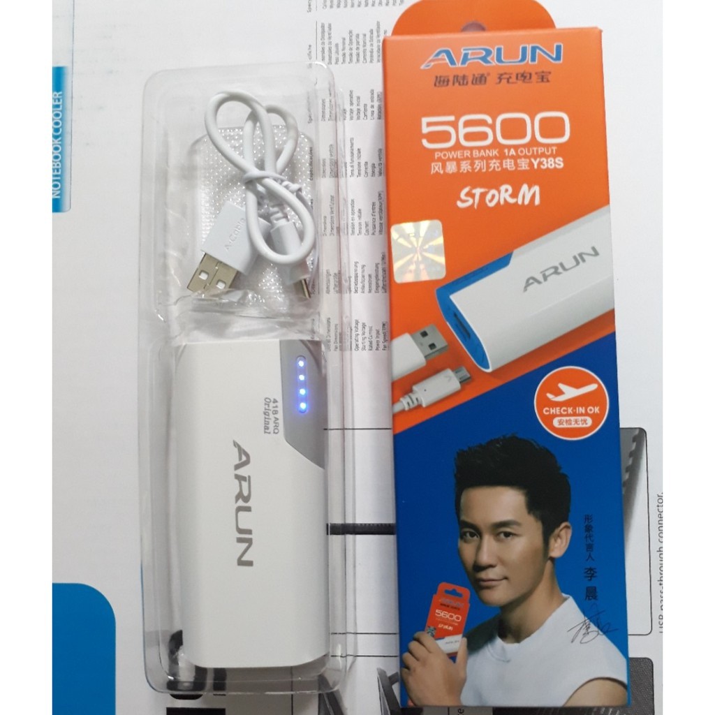 Pin Sạc Dự Phòng Arun 5600mAh Y38s