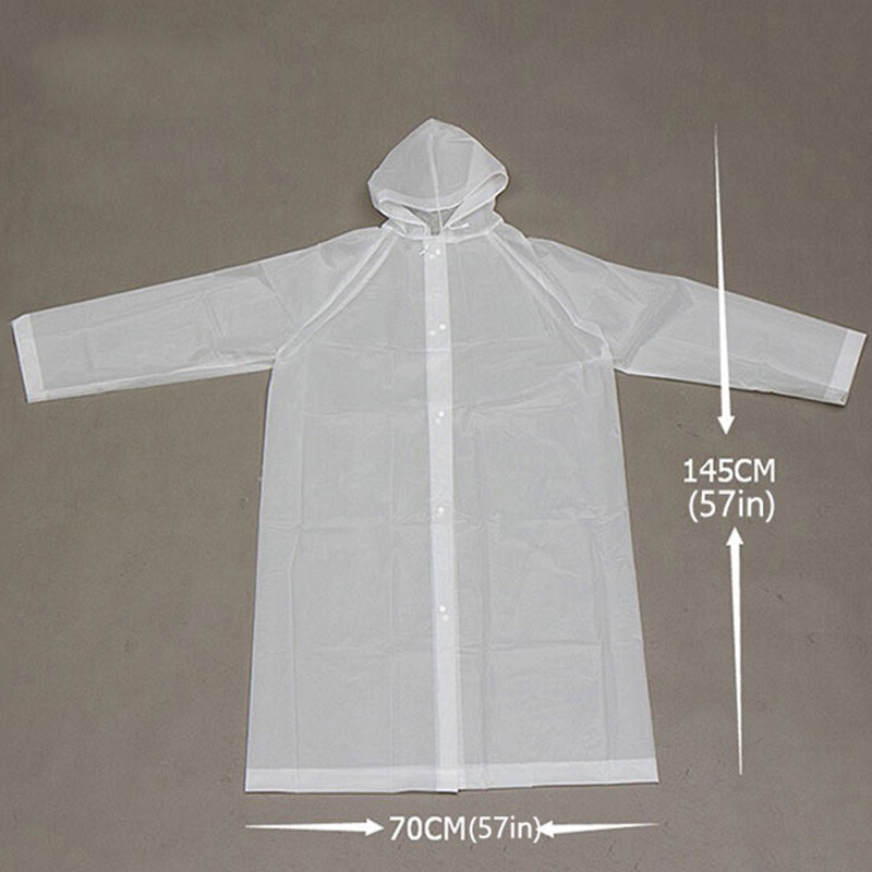 Áo mưa nữ Poncho trong suốt dùng 1 lần