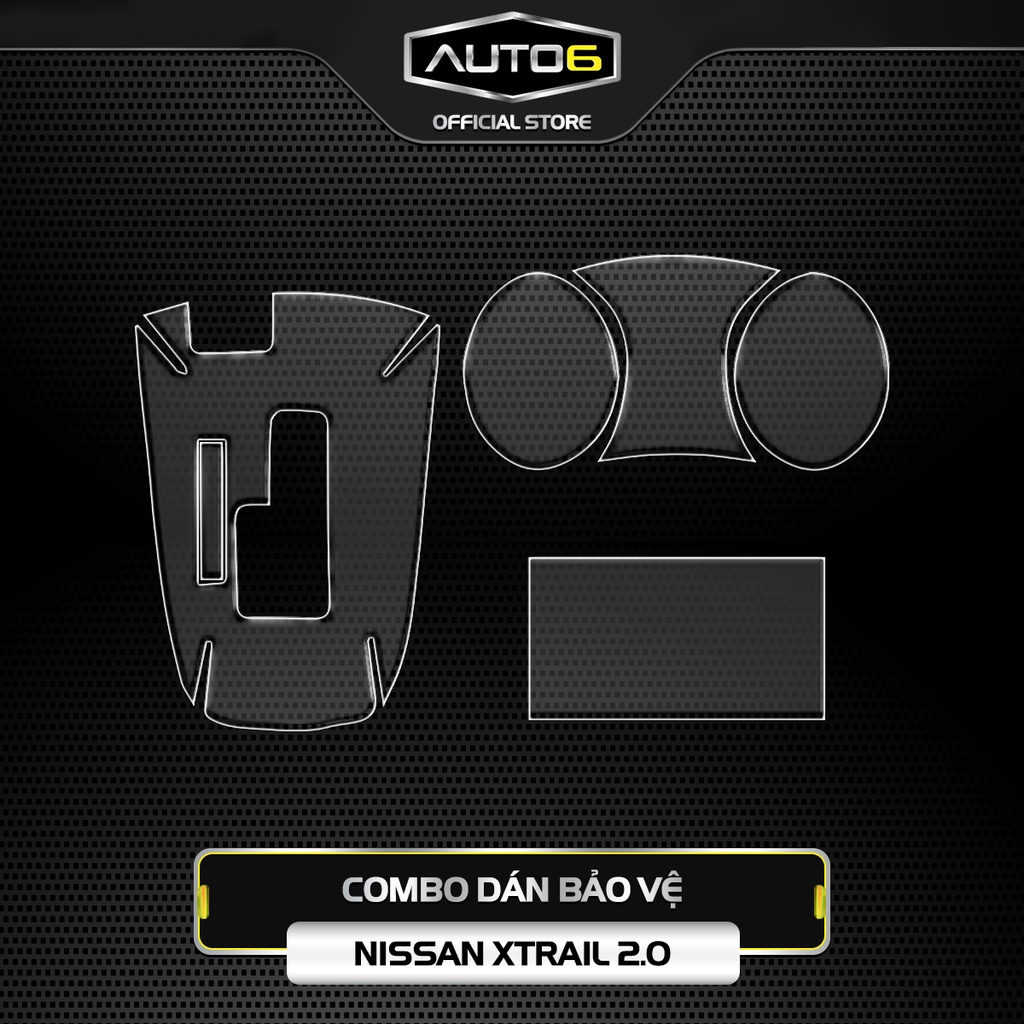 Bộ 3 chi tiết Film PPF trong suốt dán xe NISSAN XTrail 2015-2020 chống xước bảo vệ nội thất ô tô - AUTO6