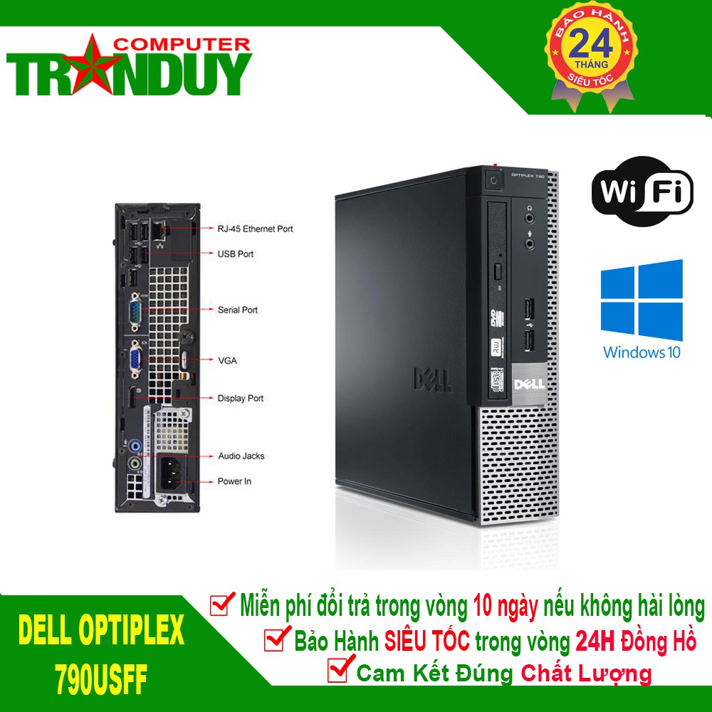 Thùng Máy CPU Dell  Ultral Slim Factor Form ( USFF ) Đa Cấu Hình nhiều lựa chọn/ Hàng LikewNew FullBox/Tích Hợp Wifi