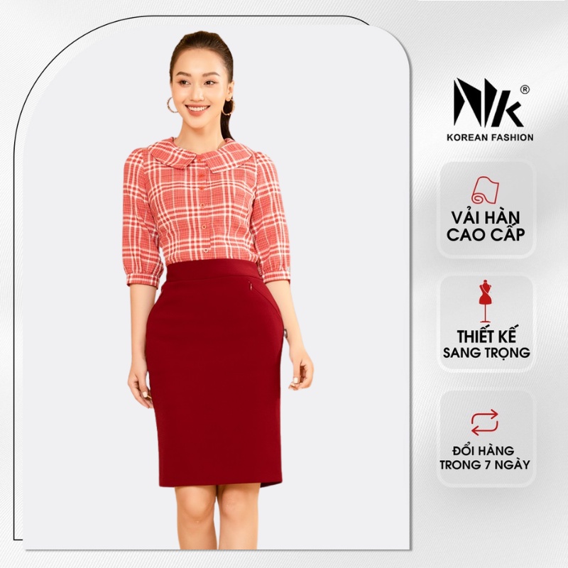 Chân Váy Thiết Kế Công Sở NK FASHION Dáng Bút Chì Basic, Chất Liệu Nhập Hàn Mềm Mịn, Co Giãn NKCV2010003