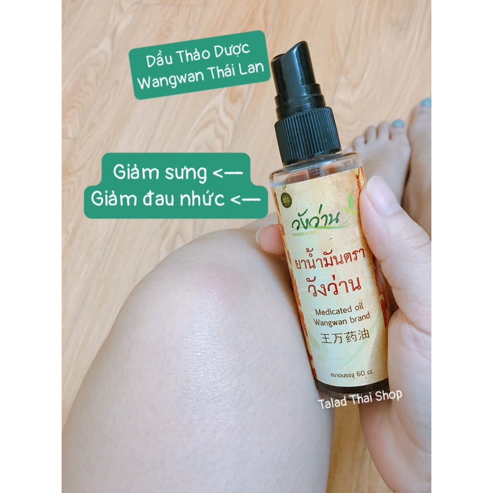 Dầu Xoa Bóp Thái Lan Dầu Nóng Xoa Bóp Wangwan Thái Lan - Dạng Bình Xịt 60ml