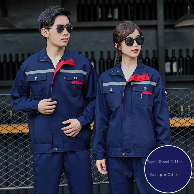 (có hàng) Bộ Đồ Công Nhân Dài Tay Mặc Mùa Xuân Thu Trang Trí Sửa Chữa Xe Hơi Trang Trí Cho Nam