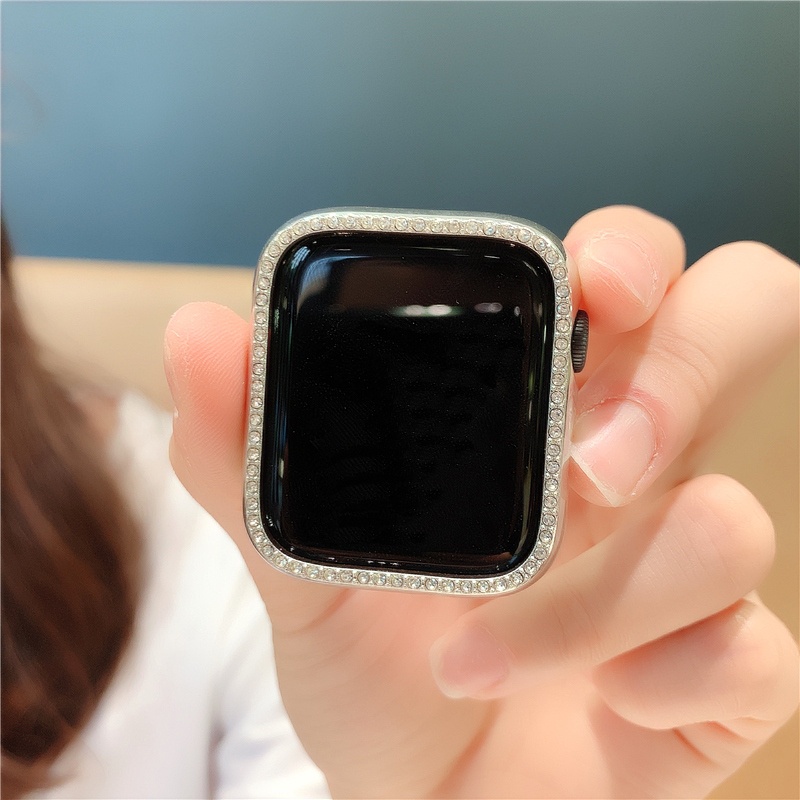 Ốp bảo vệ đính đá lấp lánh dành cho đồng hồ Apple watch Series 7 6 SE 5 4 3 21 45MM 41MM 38MM 42MM 40mm 44mm