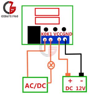 Dual Display Time Relay Module DC 12V Time Delay Relay Mini LED Digital Timer Relay Timing Delay Cycle Time Control Switch Home
