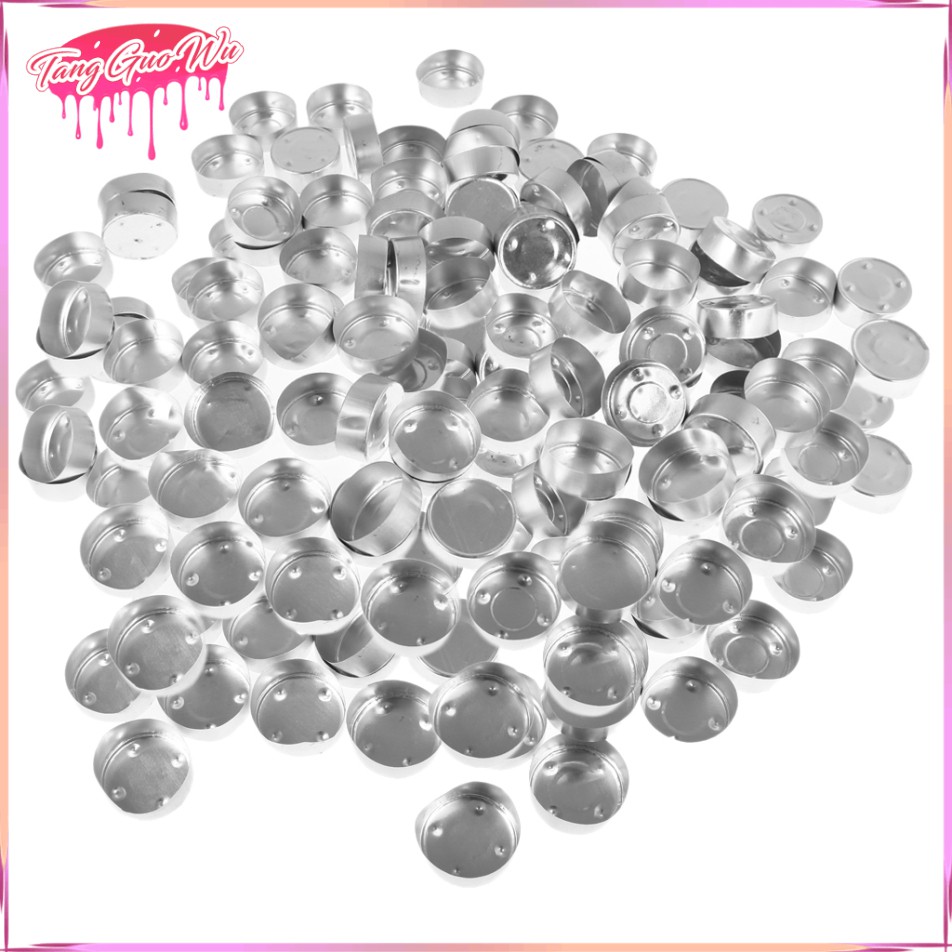 400pcs Aluminum Tea Light Case Container Và Nến