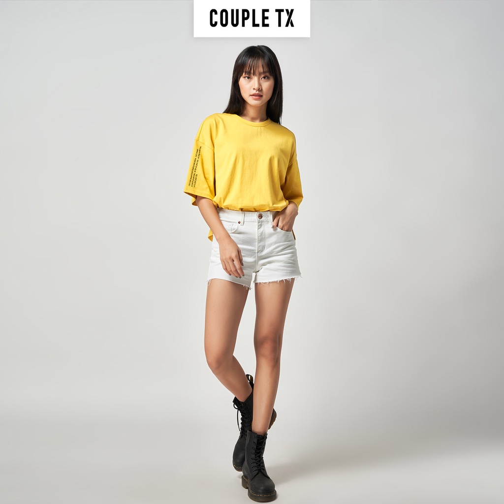 Áo Thun Nữ Oversize Khoét Cổ Couple TX WTS 2063