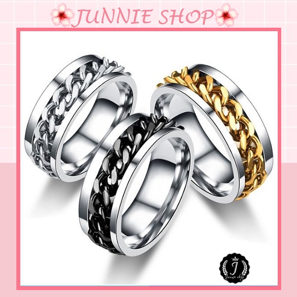 Nhẫn đeo tay bằng thép không gỉ thời trang cá tính cho cặp đôi DC01