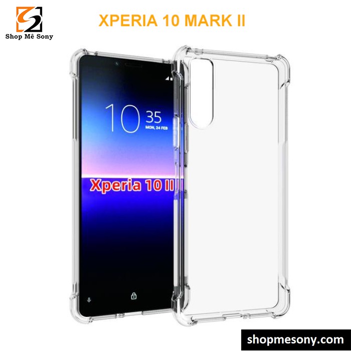 Ốp lưng trong suốt Sony Xperia 10 Mark II chống sốc 4 góc cao cấp